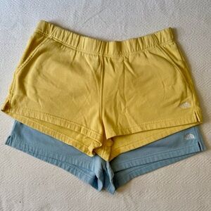 The North Face Fleece Short Set Yellow and Blue Women’s XL